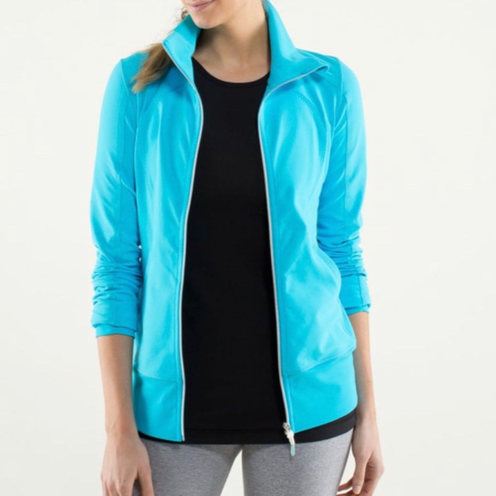 Light Blue Women's Zip-Up Active Jacket